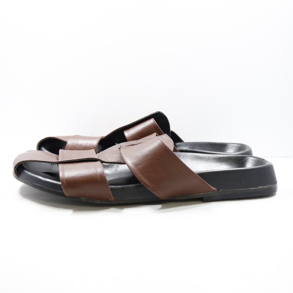 Tatami Birkenstock Fussbett Brown Leather Sandals - 10-10.5/EUR 43